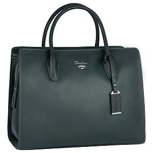 Сумка з ручками David Jones Велика Сумка-тоут Shopper зі штучної шкіри Багато відділень Multi Pocket Зелена - Фото 1