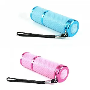 Міні LED ліхтарик 87 мм, 9 LED, різнокольоровий, 2 шт. - Фото 1