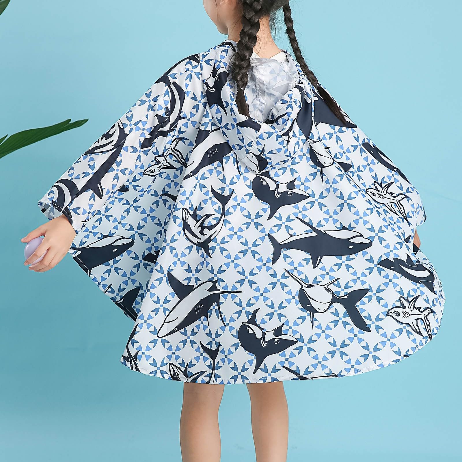 Легке спортивне дощове пончо для дівчат, фото №4 Легке спортивне дощове пончо для дівчат, фото №4