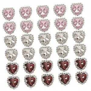 Стрази Серце OUNONA Прозорий, 30 шт - Фото 1