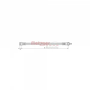 Тормозной шланг METZGER 4111630 для MAZDA, задняя ось слева, задняя ось справа - Фото 1