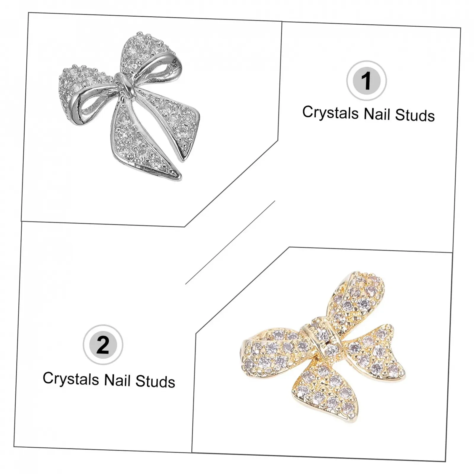 FRCOLOR 15 шт. зі стразами та дизайном бантиків, стійкі до вицвітання, для творчого дизайну, фото №9