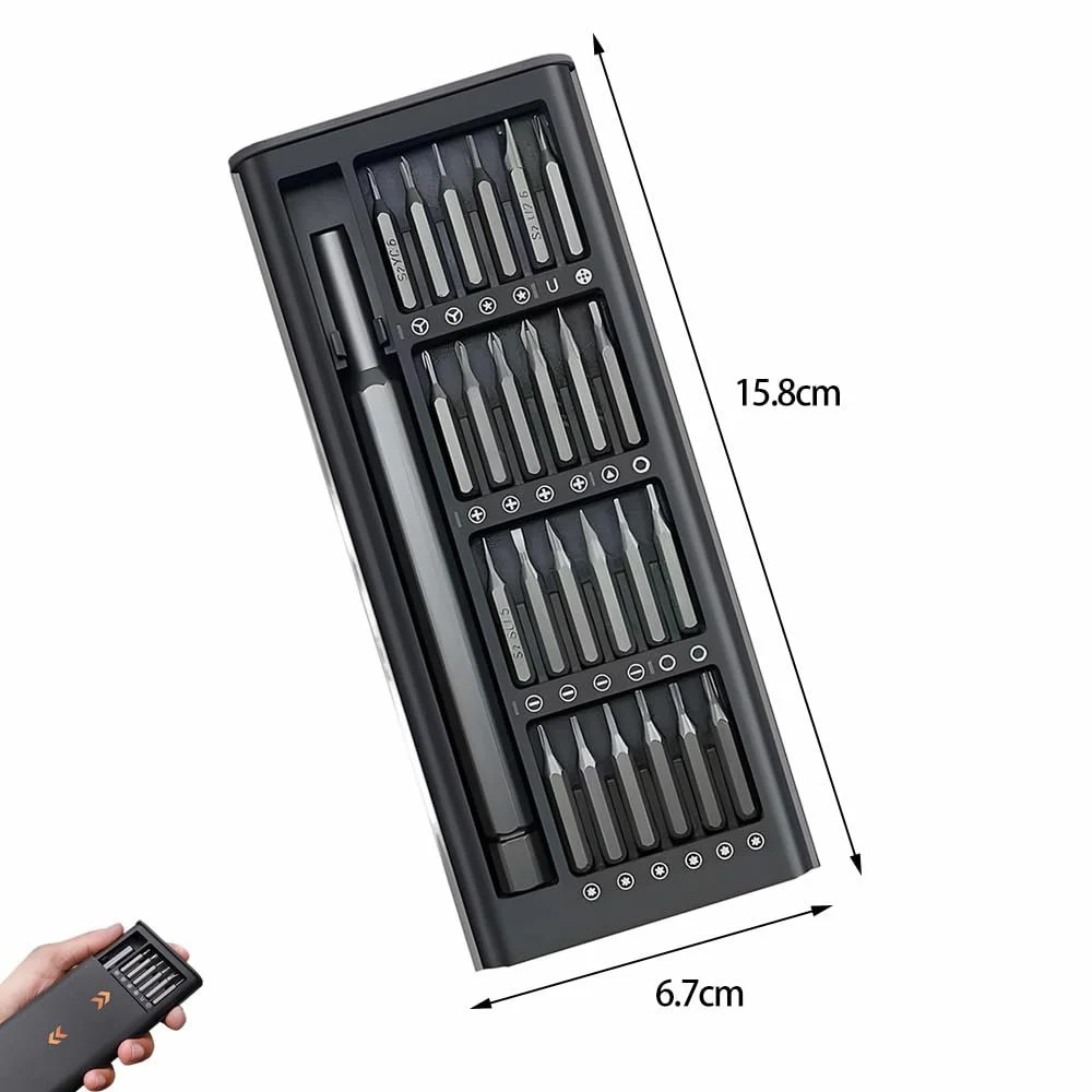 Набір прецизійних викруток 24 в 1 з 24 бітами S2 25 предметів для електроніки та окулярів, фото №7