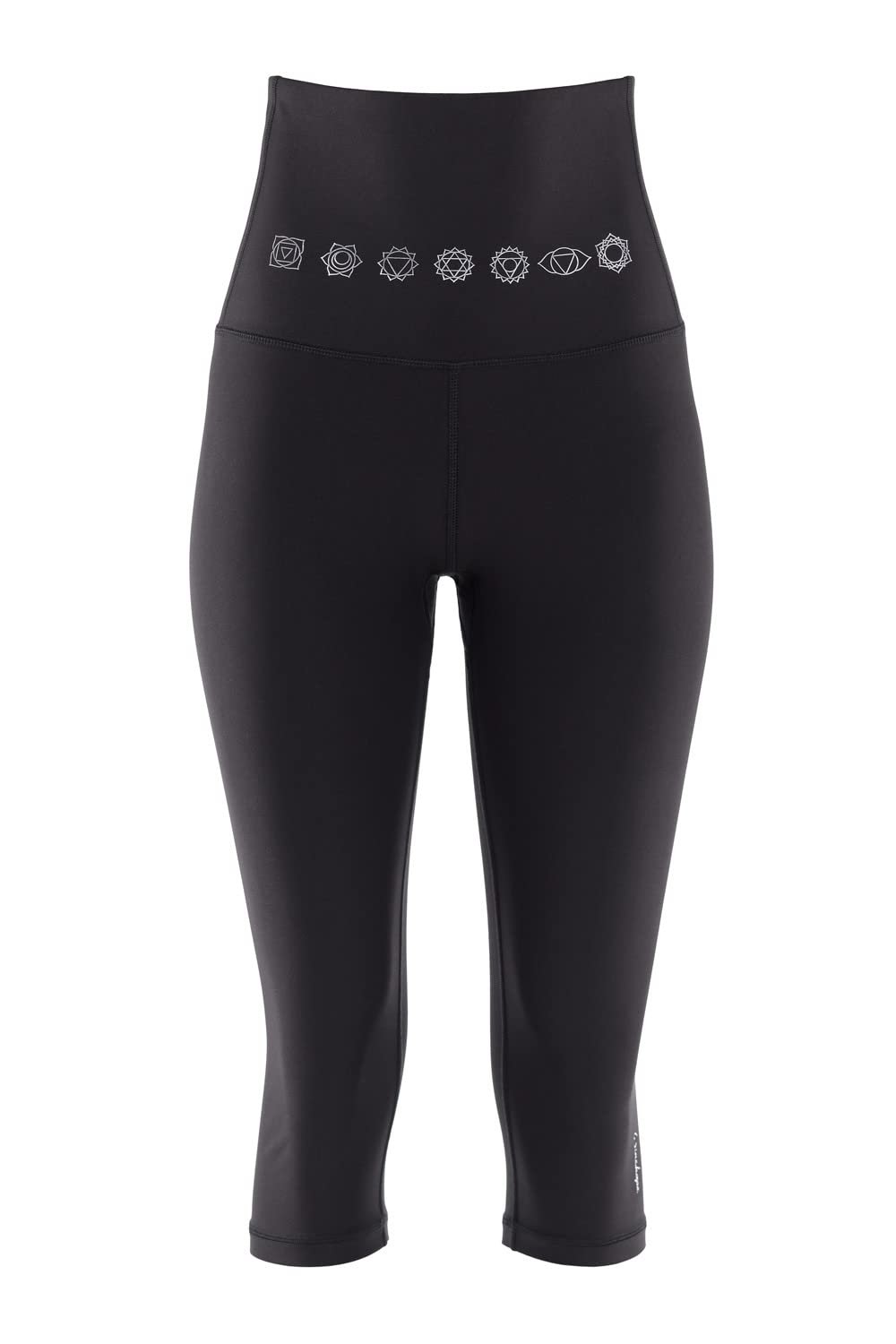 Шорты WINSHAPE Comfort 	frac34 Hwl212c "High Waist" с серебряной аппликацией 7 Чакр, фото №1