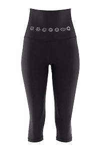 Шорты WINSHAPE Comfort 	frac34 Hwl212c "High Waist" с серебряной аппликацией 7 Чакр - Фото 1