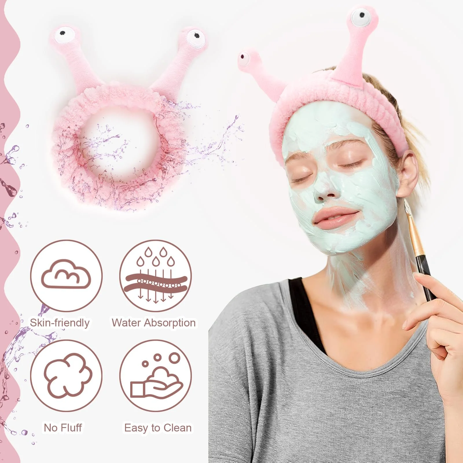 Пов'язка для Спа DRESHOW для вмивання обличчя, фото №5