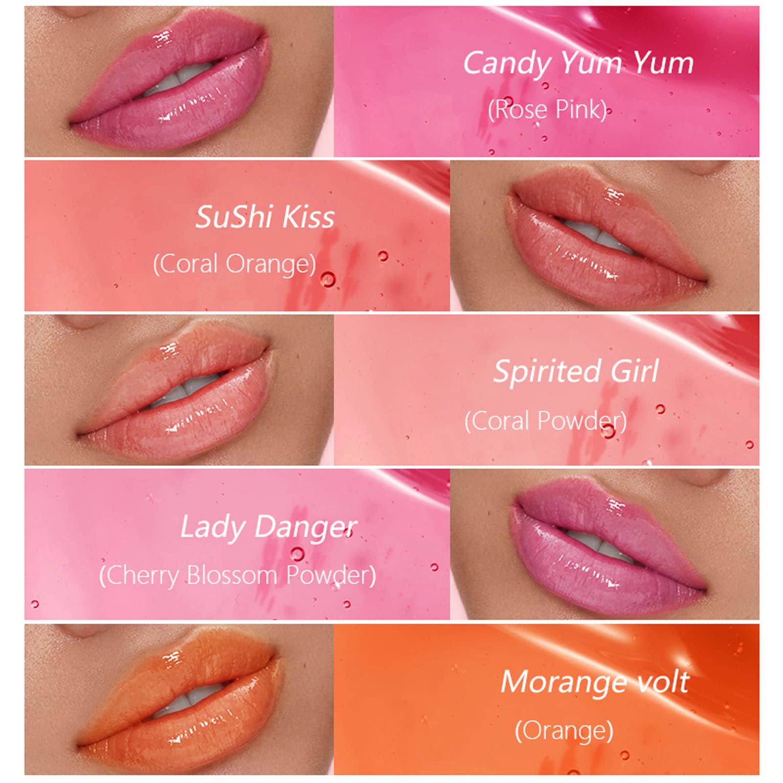 Олія для губ CkFyahp Hydrating Lip Glow Transparent Pack of 5, фото №3