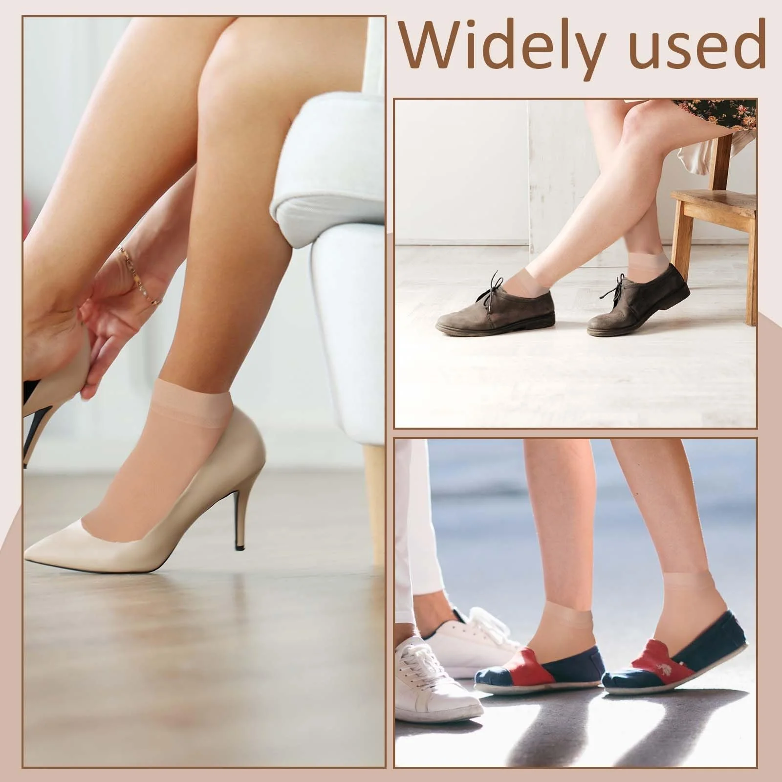 Женские носки из нейлона, прозрачные женские нейлоновые тонкие носки, 9 пар усиленный носок с комфортным поясом, телесный цвет, фото №7