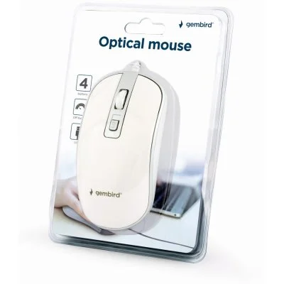 Мышка Gembird MUS-4B-06-WS USB White/Grey (MUS-4B-06-WS), фото №3 Мышка Gembird MUS-4B-06-WS USB White/Grey (MUS-4B-06-WS), фото №3