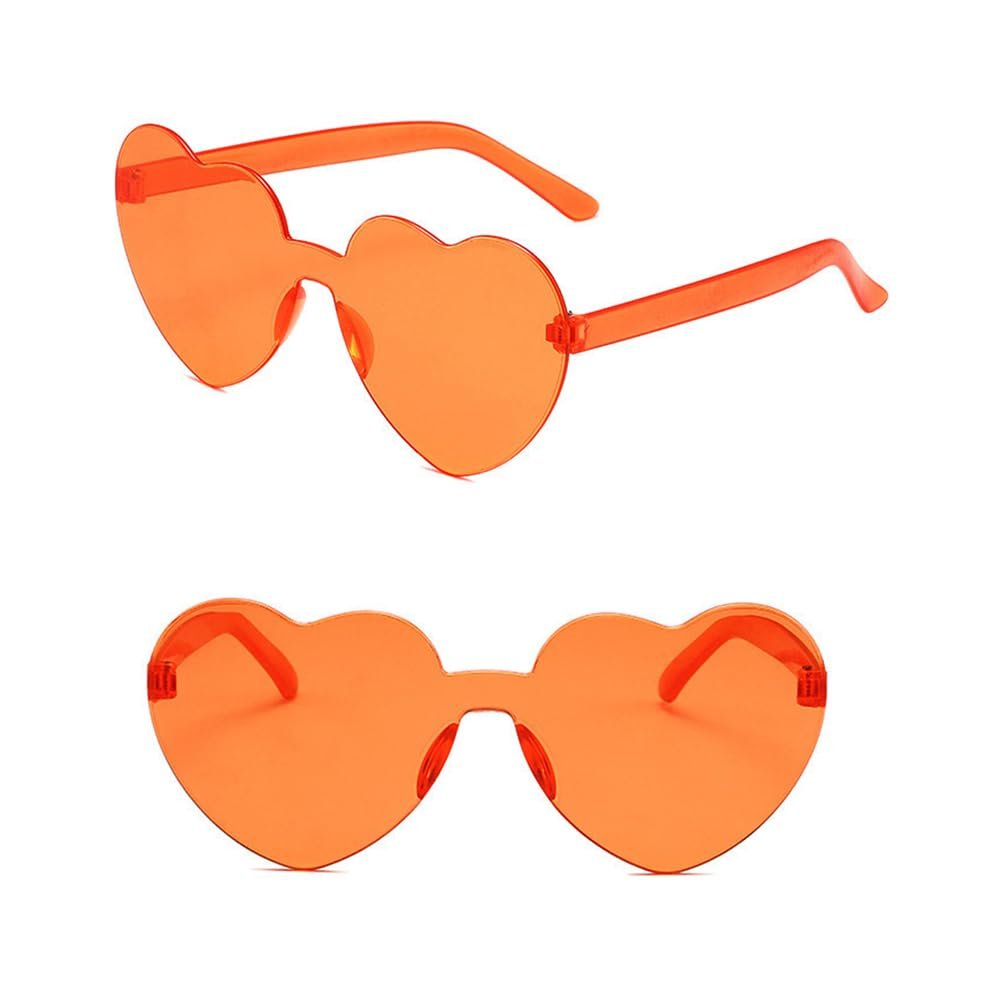 Солнцезащитные очки RUNHUIS Heart, без оправы, в форме сердца, разноцветные для женщин., фото №5