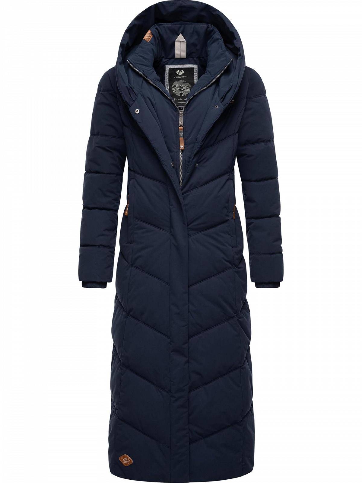 Пальто зимове Ragwear Natalka Extralong Intl Жіноче Тепле стьобане екстрадовге з капюшоном, фото №4