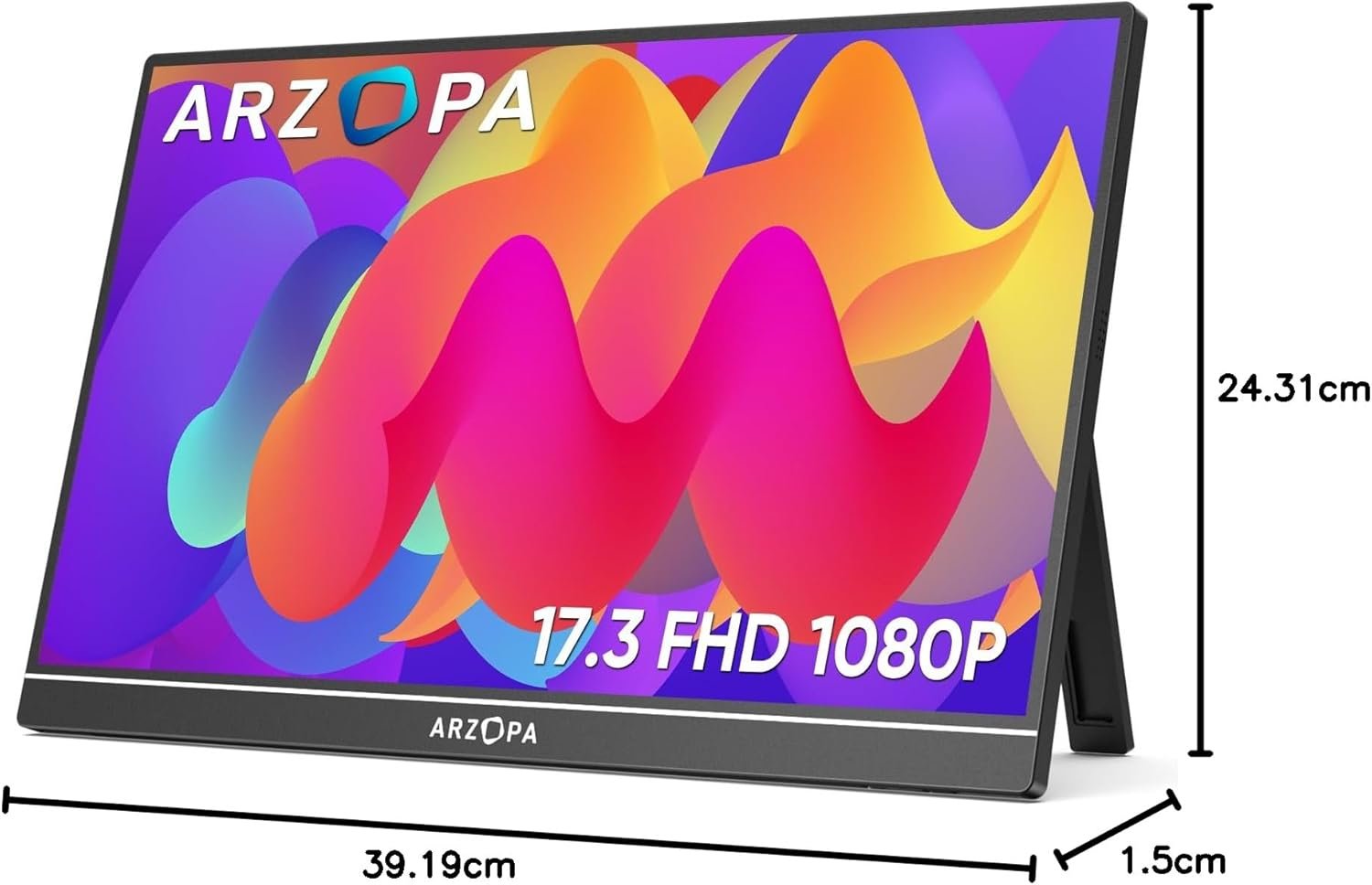 Портативний монітор 17.3" ARZOPA A1M FHD IPS 60 Гц, фото №5 Портативний монітор 17.3" ARZOPA A1M FHD IPS 60 Гц, фото №5