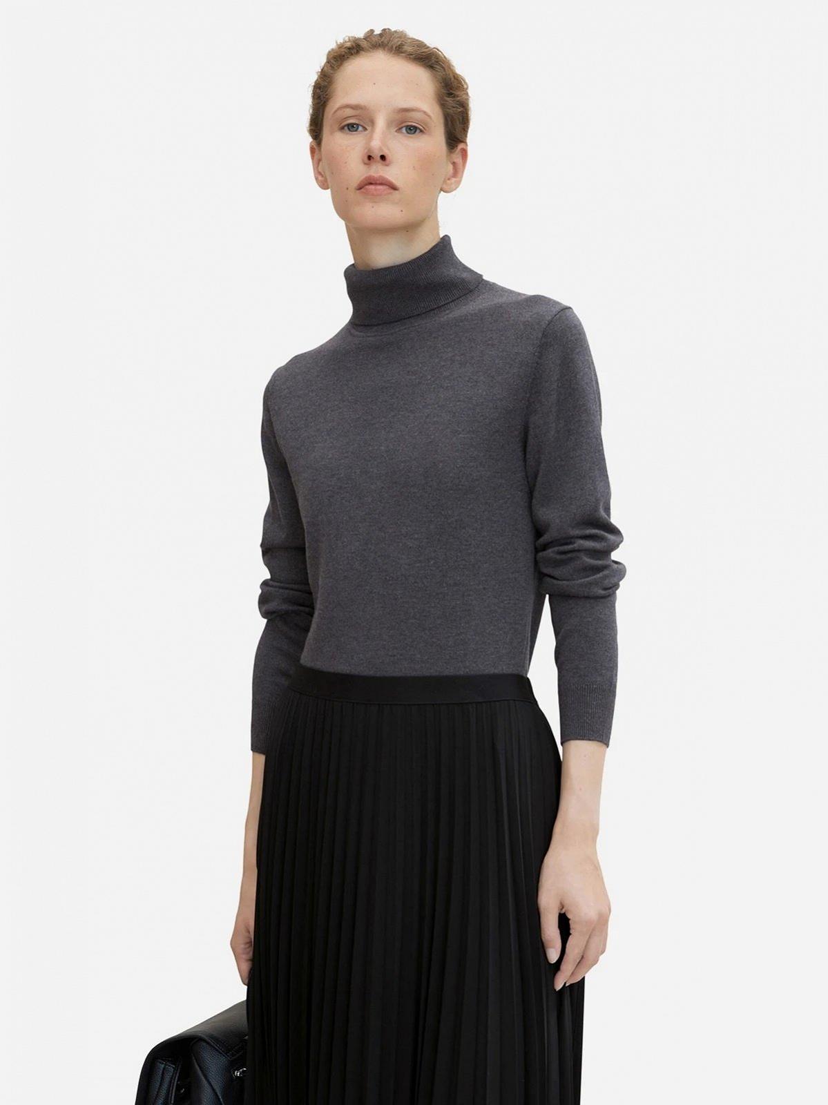 Гольф Knit basic turtleneck 1032589-30281 TomTailor Темно-сірий M, фото №2