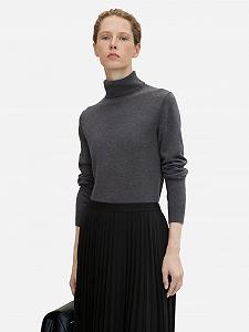 Гольф Knit basic turtleneck 1032589-30281 TomTailor Темно-сірий XL synthetic.ua - Фото 1
