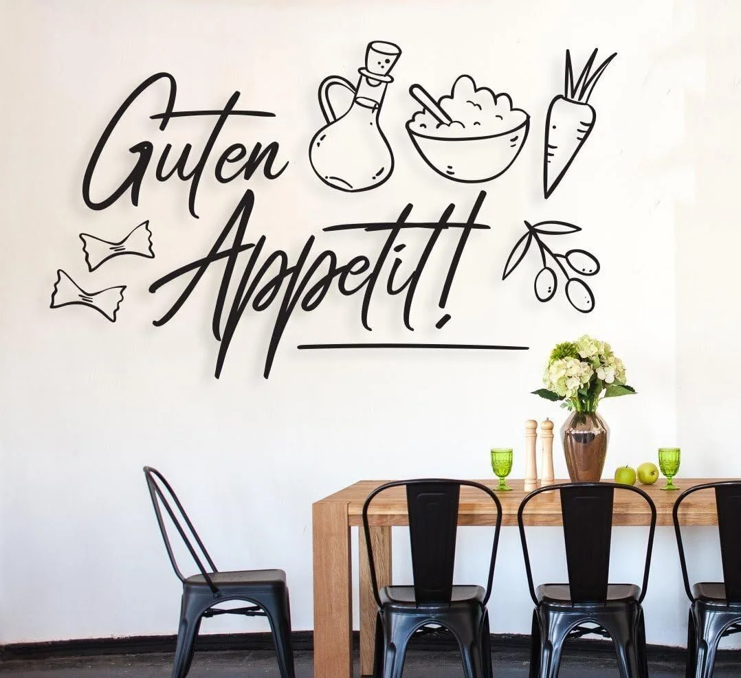 Наклейка на стіну tjapalo A35 Good Appetit 80 x 38 см Dark Grey, фото №1 Наклейка на стіну tjapalo A35 Good Appetit 80 x 38 см Dark Grey, фото №1