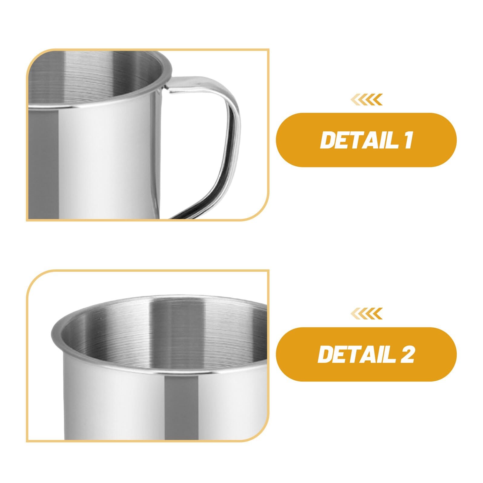 Набор из 6 стальных стаканов для воды, герметичные стаканы, идеально подходят для детского сада и школы, прочная конструкция, легко моются, идеально подходят для молока и воды, фото №3