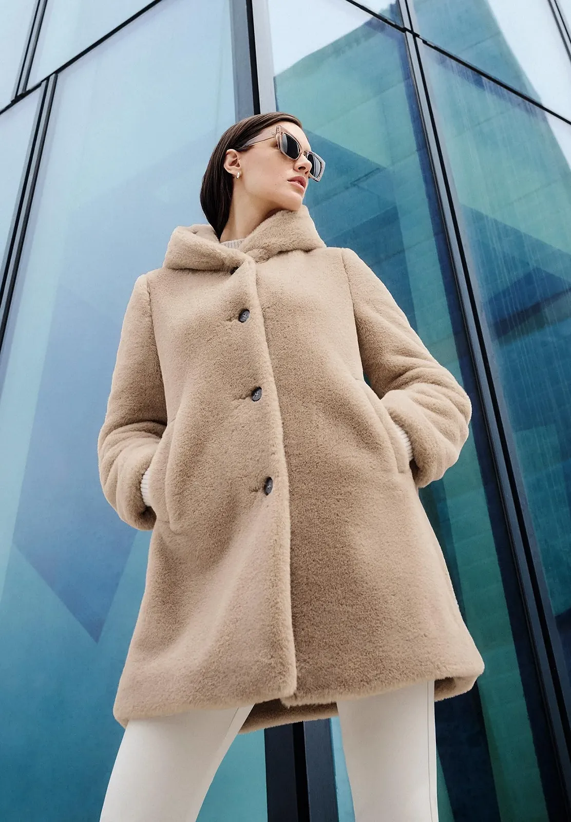 Шерстяное пальто Betty Barclay с капюшоном, фото №4