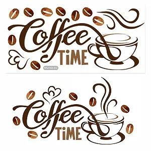 Купити Наклейка на стіну Coffee Time Чашки PVC Коричнева 30 x 15 см - Фото 1 Наклейка на стіну Coffee Time Чашки PVC Коричнева 30 x 15 см - Фото 1