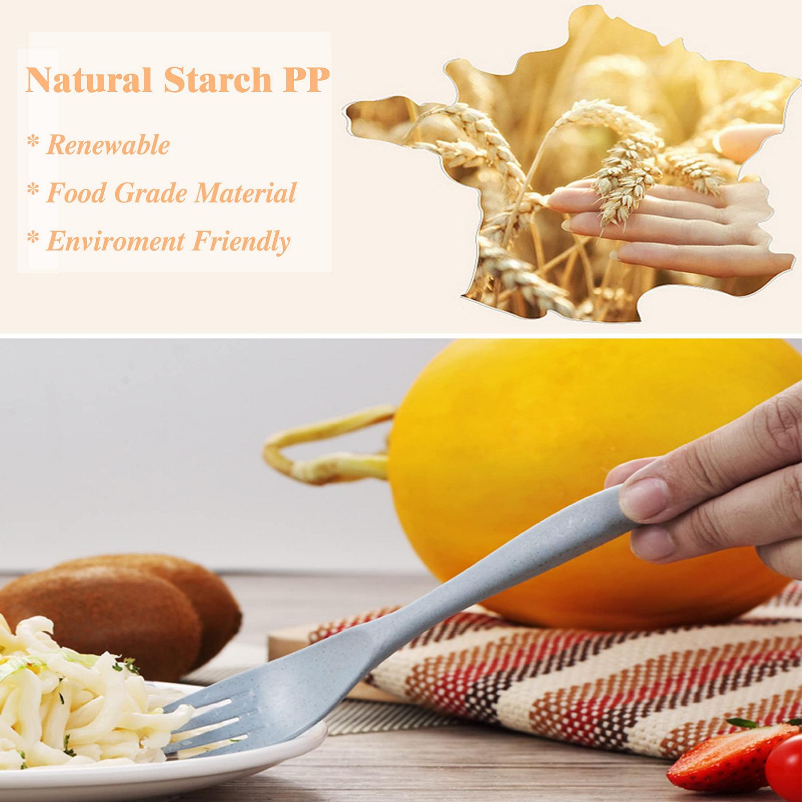 Комплект столових приборів UBRAVE Портативні пластикові набори 4 штуки, фото №4