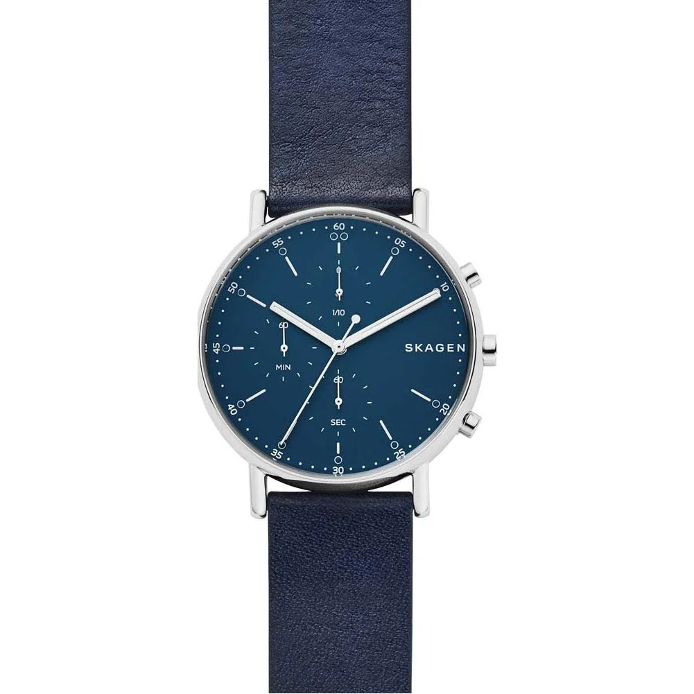 Мужские часы-хронограф Skagen SKW6463 Кожаный ремешок, фото №2 Мужские часы-хронограф Skagen SKW6463 Кожаный ремешок, фото №2