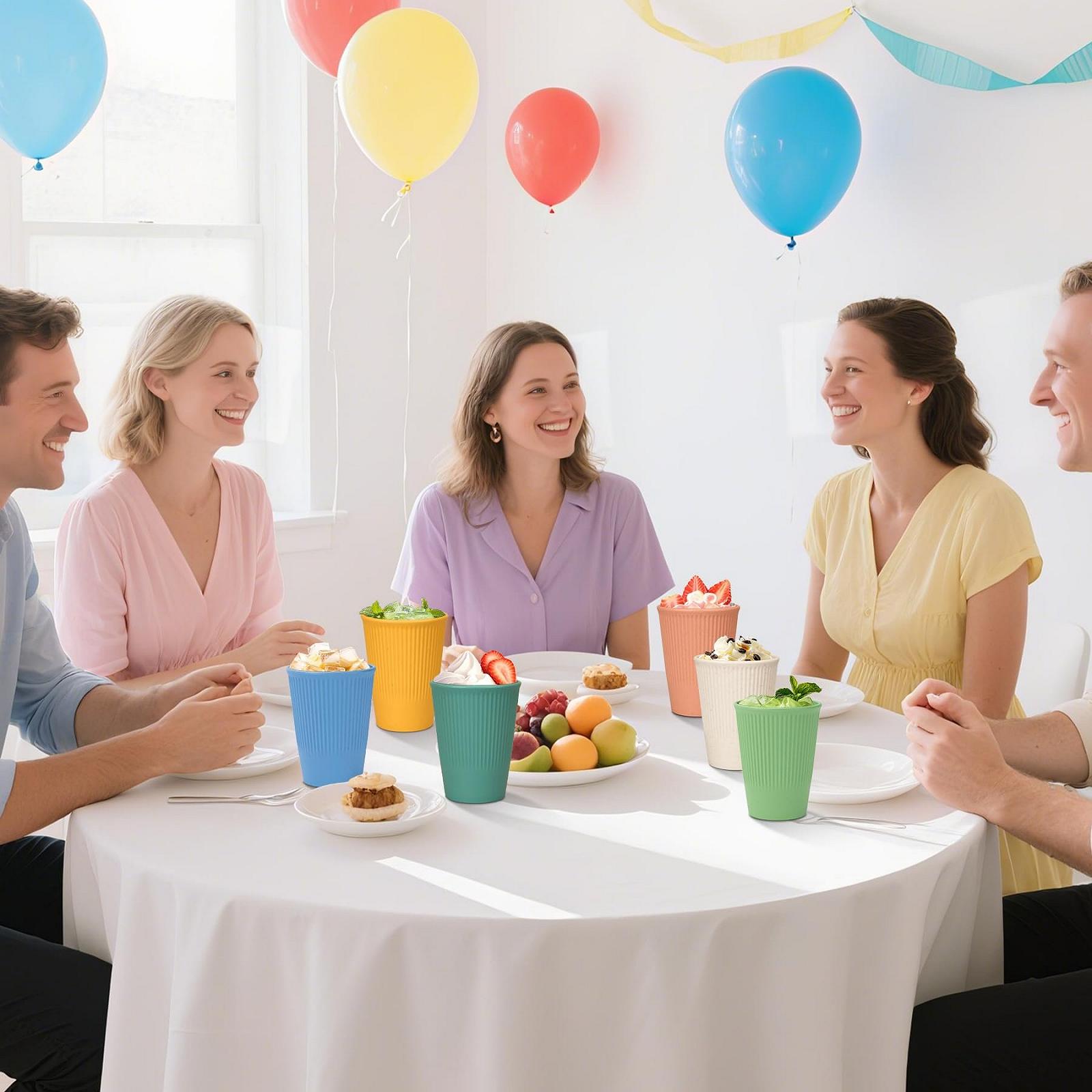 Набір кухлів Пластиковий кухоль 350 мл різних кольорів, 6 шт, фото №7