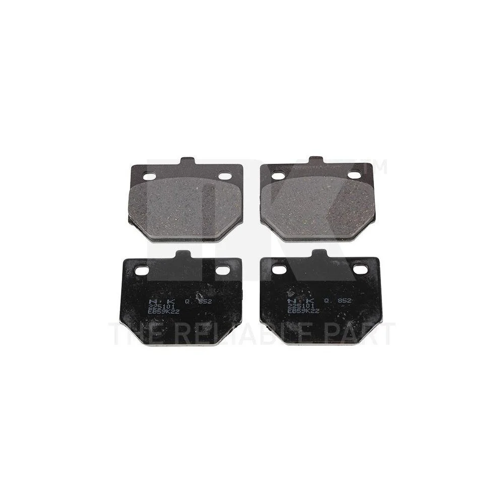 Комплект гальмівних колодок дискового гальма NK 225104 для DAIHATSU передня вісь, фото №1