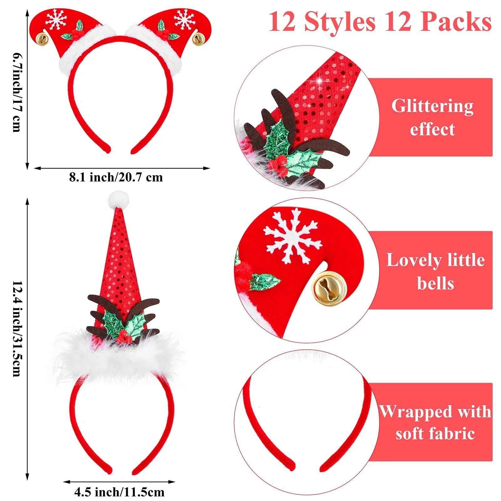 Набор рождественских обручей., фото №2