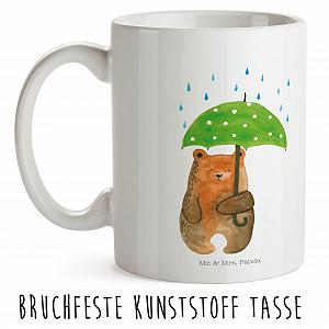 Дитяча чашка Mr. & Mrs. Panda Ведмідь Парасолька, пластикова synthetic.ua - Фото 1