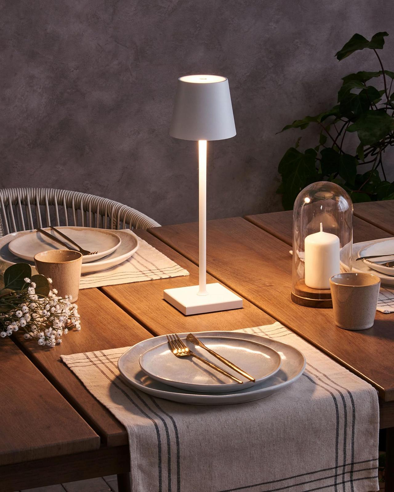 Настільна лампа Baceiro LED Акумуляторна Бездротова Сенсорна Біла, фото №2