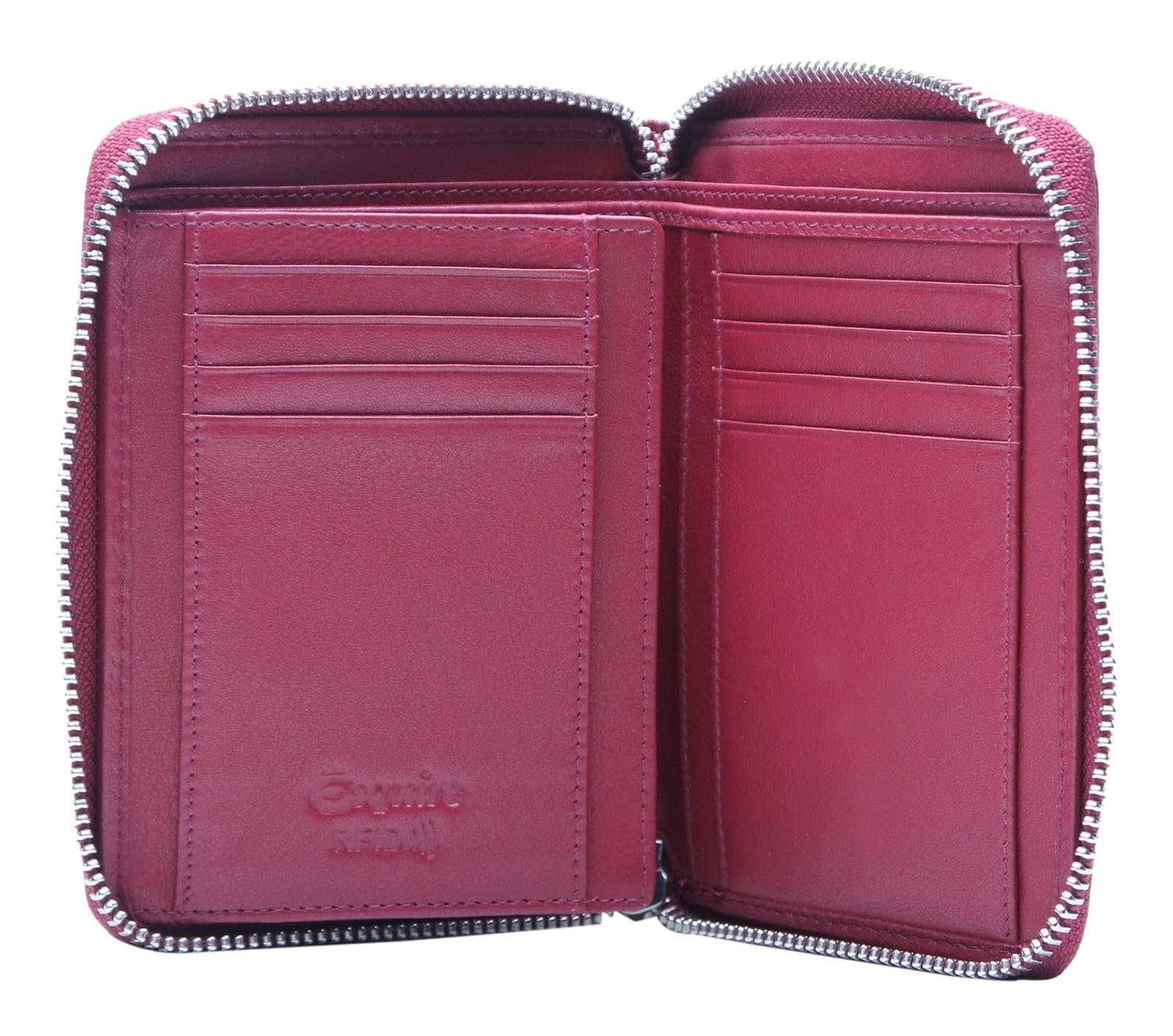 Кошелек кожаный Esquire Nice RFID Protection 15.5 см, красный, фото №2
