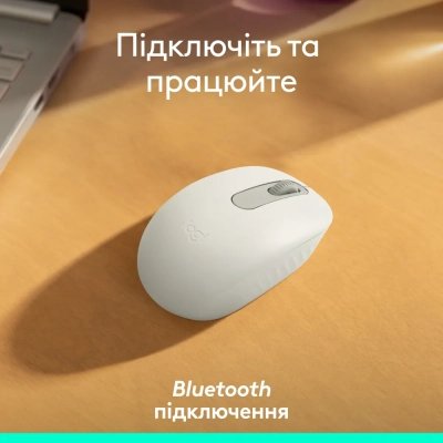 Мышка Logitech M196 Bluetooth Off-White (910-007460), фото №6