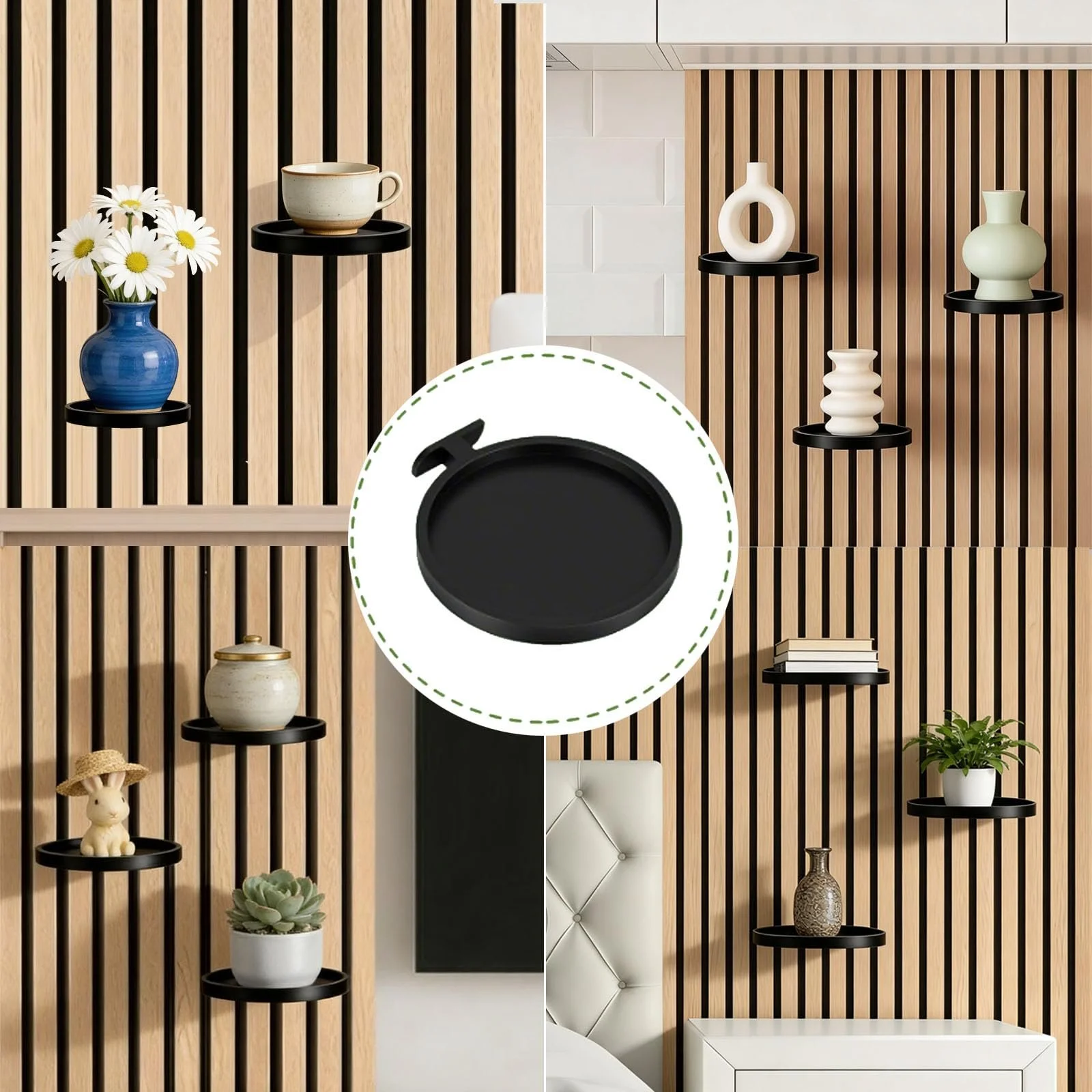 Тримачі для рослин для акустичних панелей набір 2 шт чорні, фото №7 Тримачі для рослин для акустичних панелей набір 2 шт чорні, фото №7