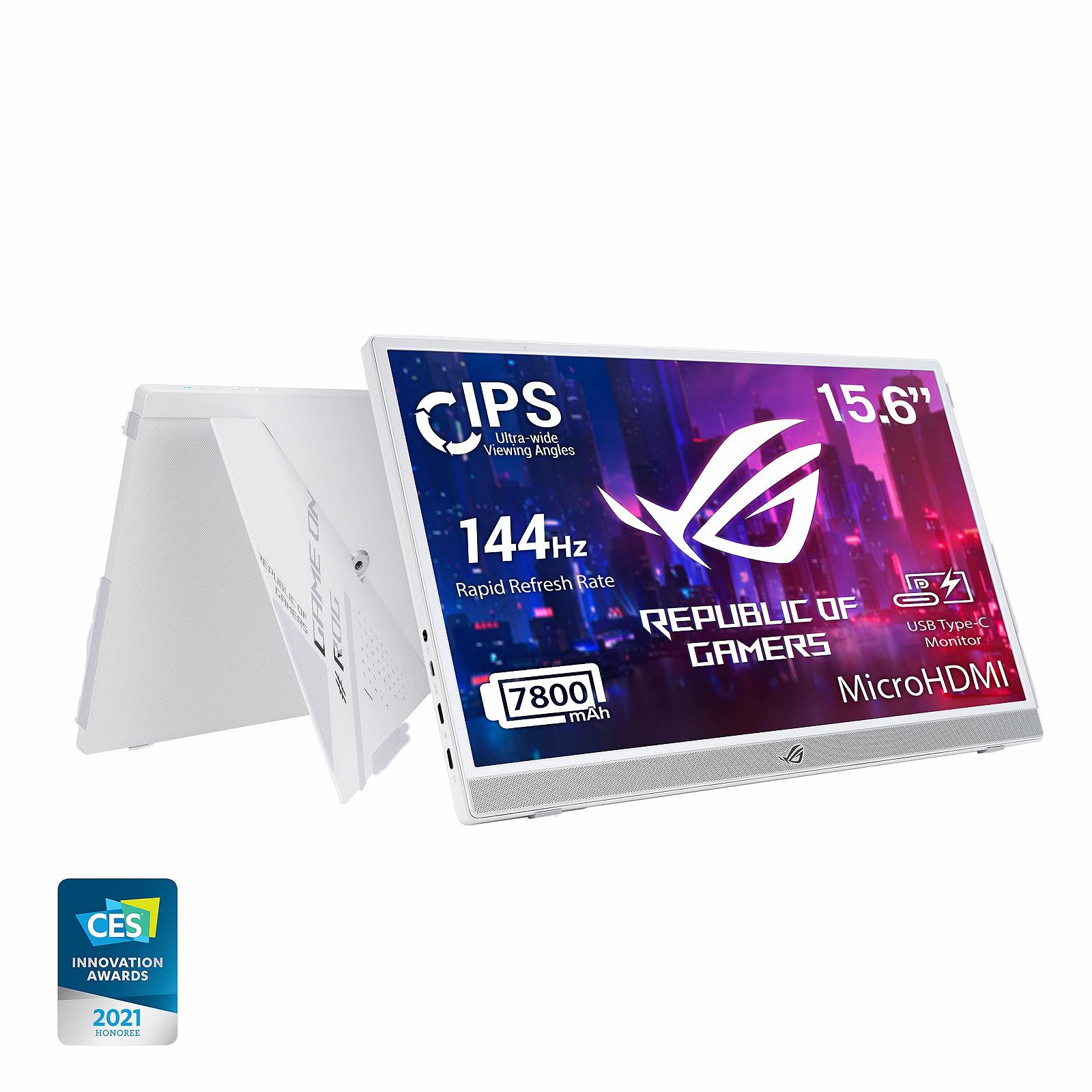 Монітор ASUS ROG Strix XG16AHPE-W 39,62 см (15,6 дюйма) Портативний Ігровий FHD 144 Гц IPS Панель NVIDIA G-SYNC Сумісний USB Type-C micro HDMI 3ms Білий, фото №1 Монітор ASUS ROG Strix XG16AHPE-W 39,62 см (15,6 дюйма) Портативний Ігровий FHD 144 Гц IPS Панель NVIDIA G-SYNC Сумісний USB Type-C micro HDMI 3ms Білий, фото №1