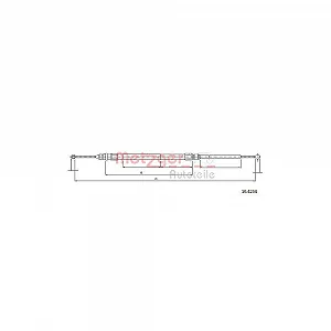 Трос стояночного тормоза METZGER 10.4234 для BMW MINI задний левый - Фото 1