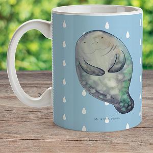 Детская Кружка Mr. & Mrs. Panda Манати Счастливый, Пластиковая Кружка, Новое Начало, Небьющаяся Кружка, Осознанность, Морские Животные, Праздник synthetic.ua - Фото 1