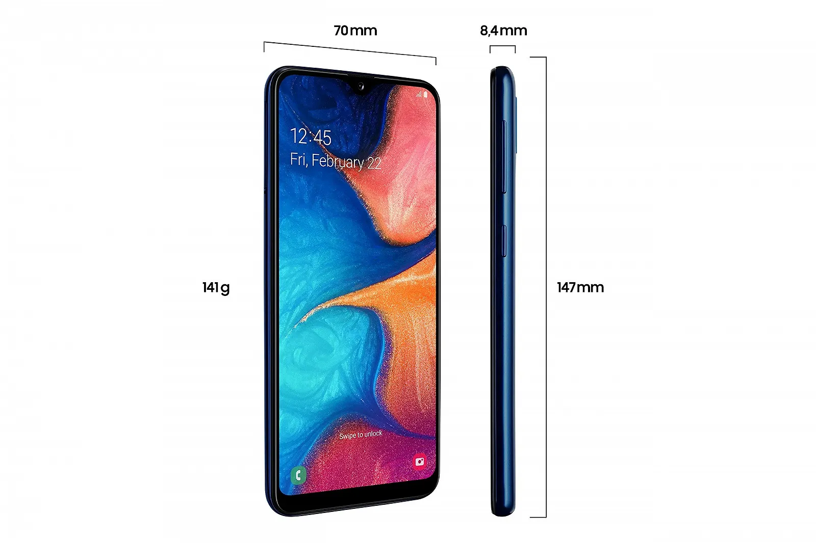 Смартфон Samsung Galaxy A20e 5,8" 32 GB 3 GB RAM Dual SIM Blue, фото №2 Смартфон Samsung Galaxy A20e 5,8" 32 GB 3 GB RAM Dual SIM Blue, фото №2
