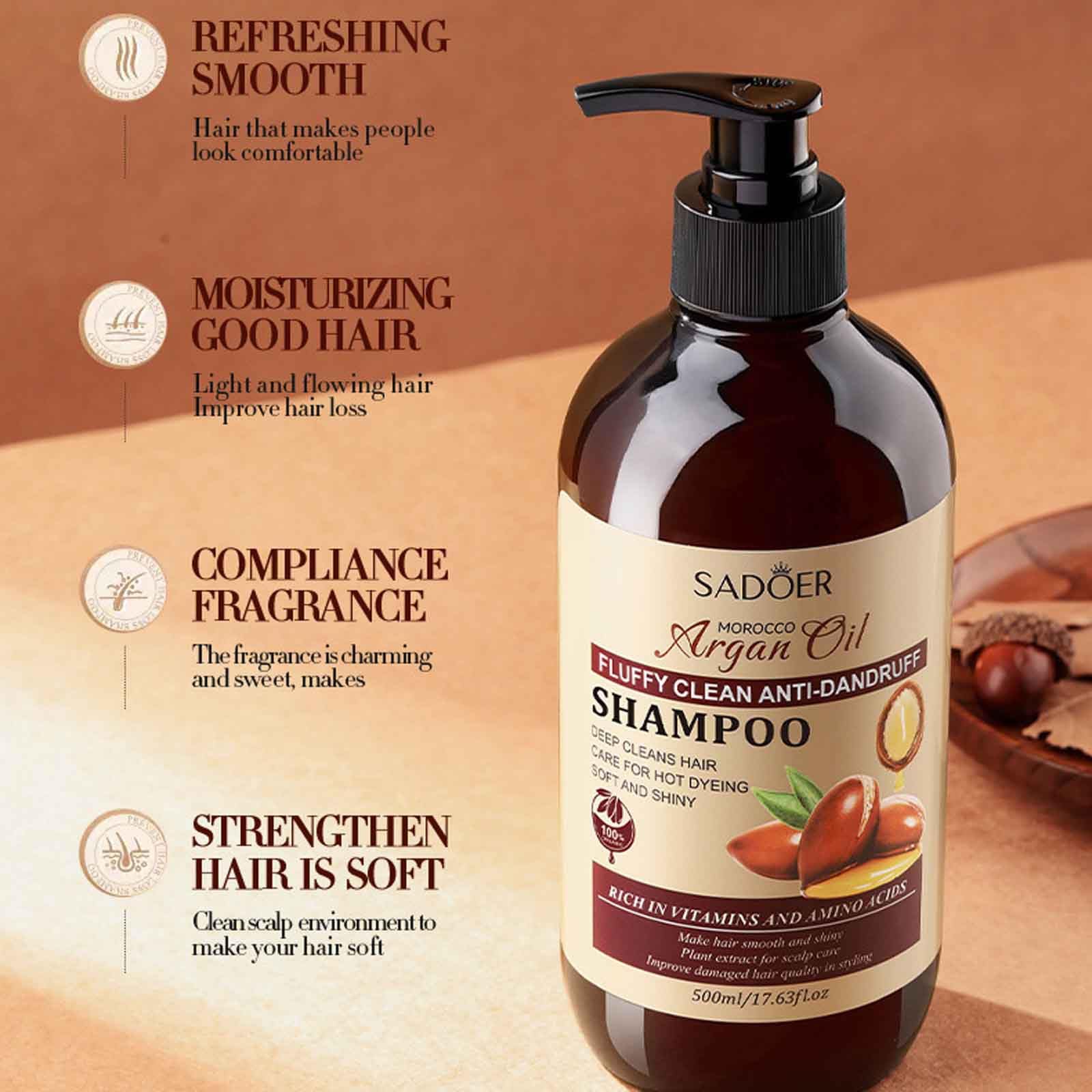 Кондиционер Moroccan Argan Oil для волос Увеличение блеска, увлажнение, сияние Без парабенов и сульфатов, фото №2 Кондиционер Moroccan Argan Oil для волос Увеличение блеска, увлажнение, сияние Без парабенов и сульфатов, фото №2