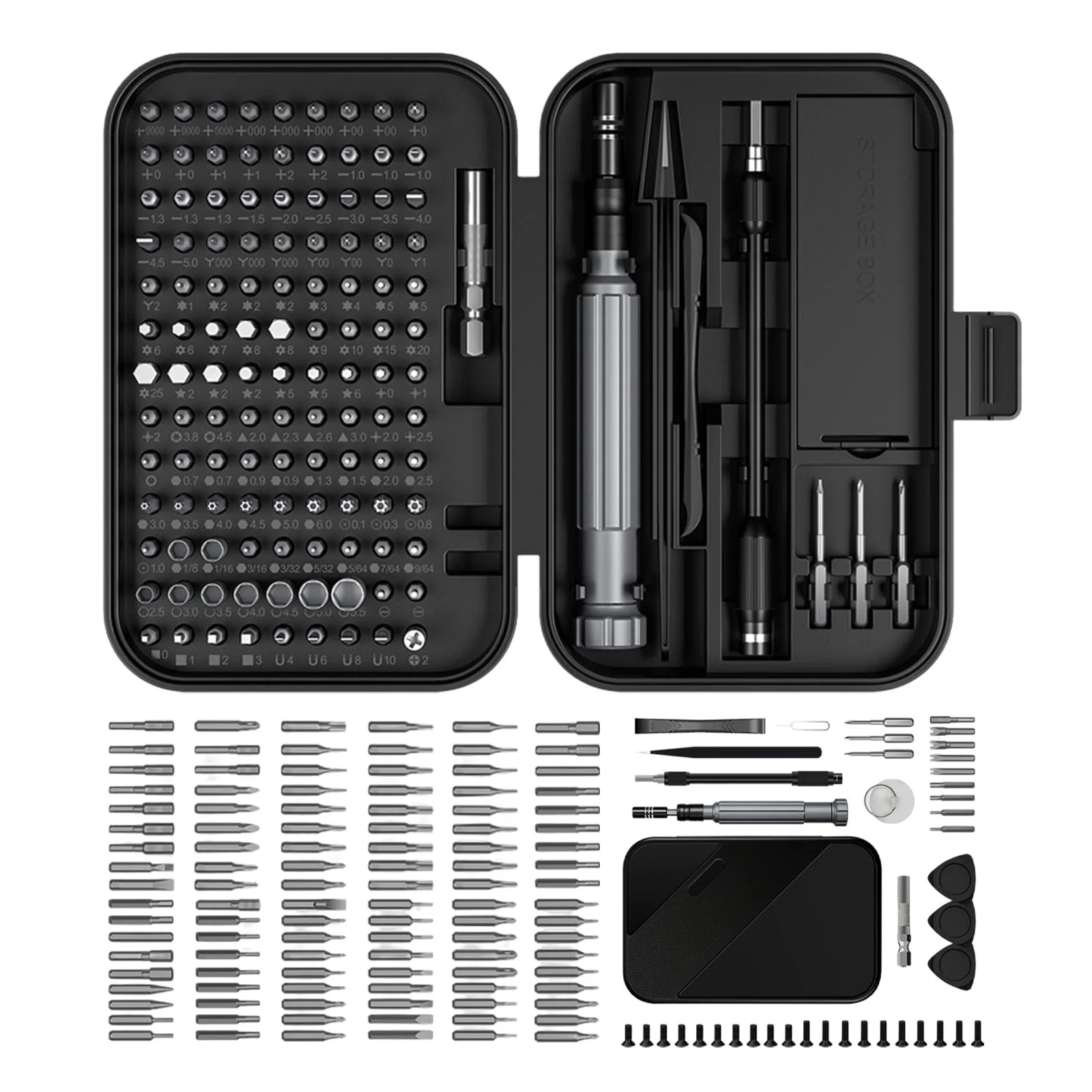 Набір викруток для прецизійної механіки 150 в 1 S2 з алюмінієвою рукояткою міні, фото №1