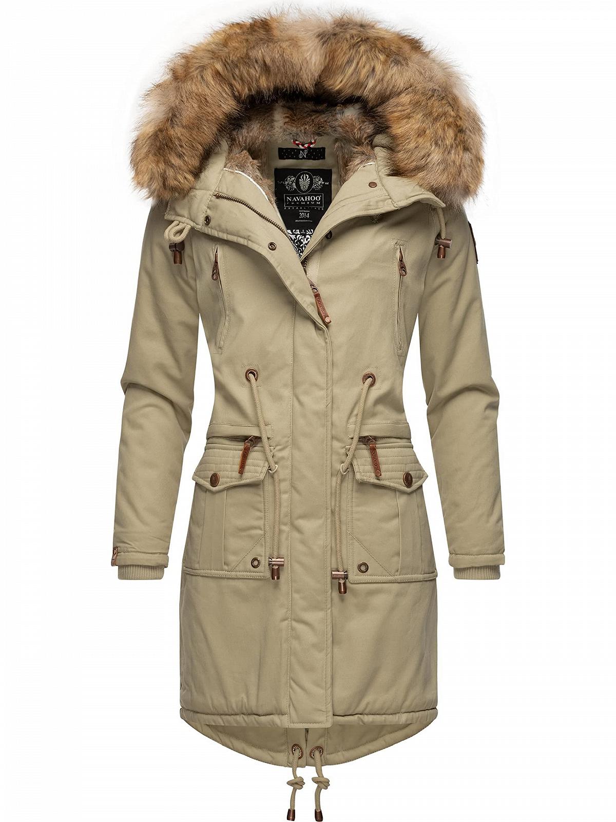 Navahoo Lady Like Женская зимняя куртка со съемным искусственным мехом 6 цветов, фото №1