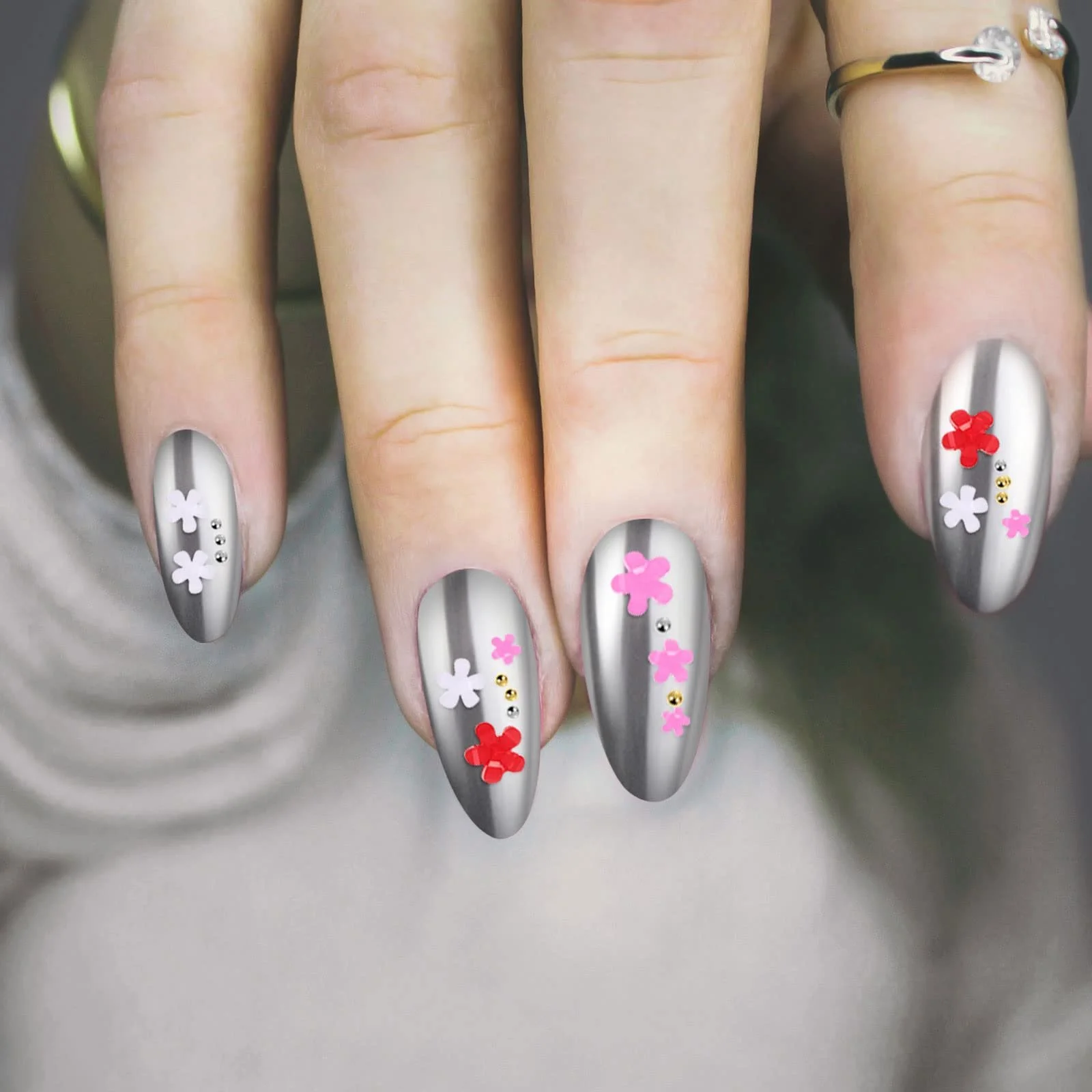 Підвіски для нігтів Квіти, фото №7