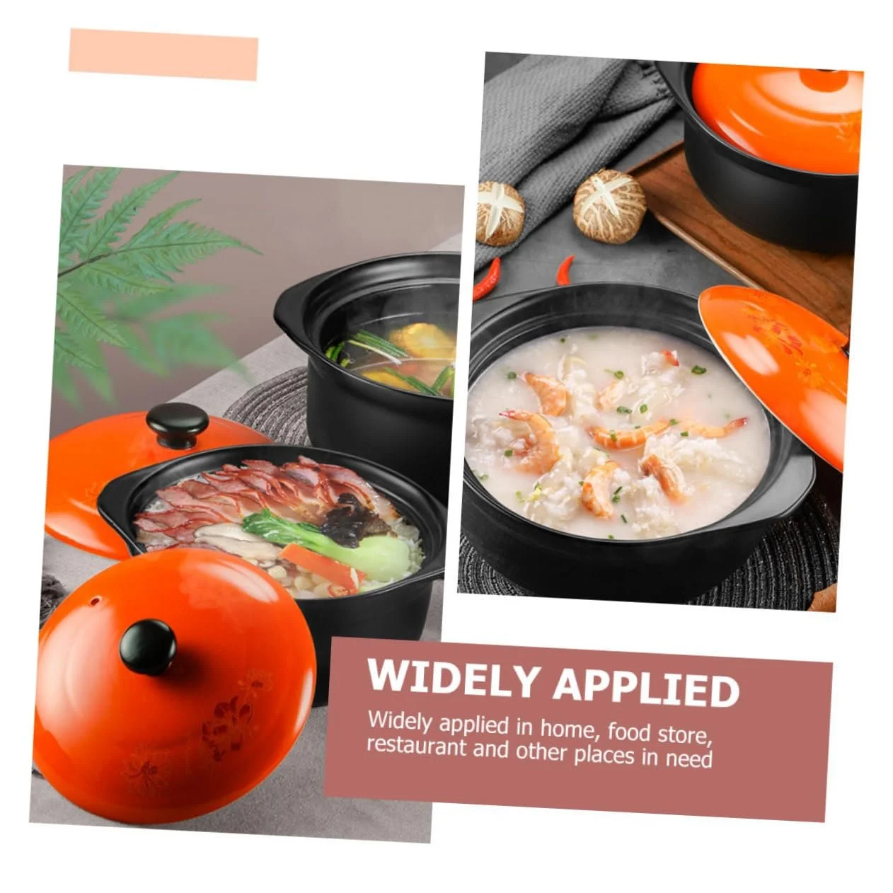 Каструля для тушкування керамічна з кришкою велика, фото №3