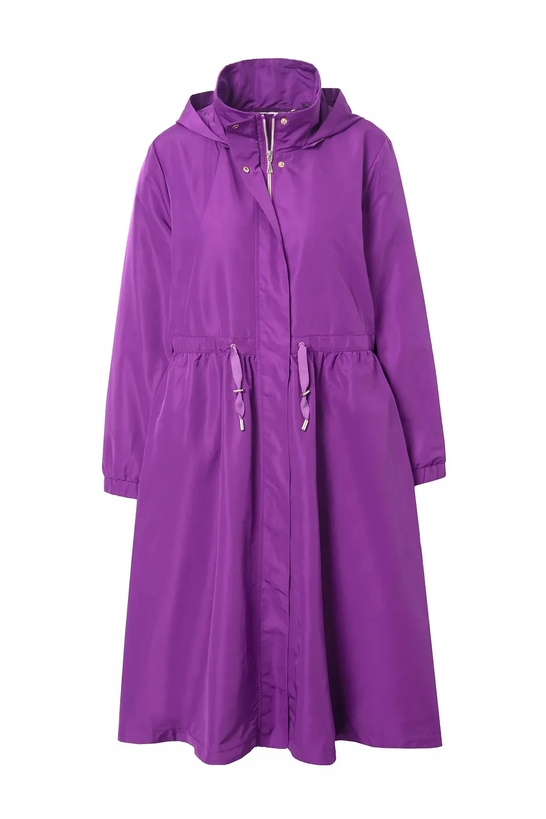 Женское пальто Ulla Popken Водонепроницаемое с капюшоном, двухсторонняя молния 837149, фото №3