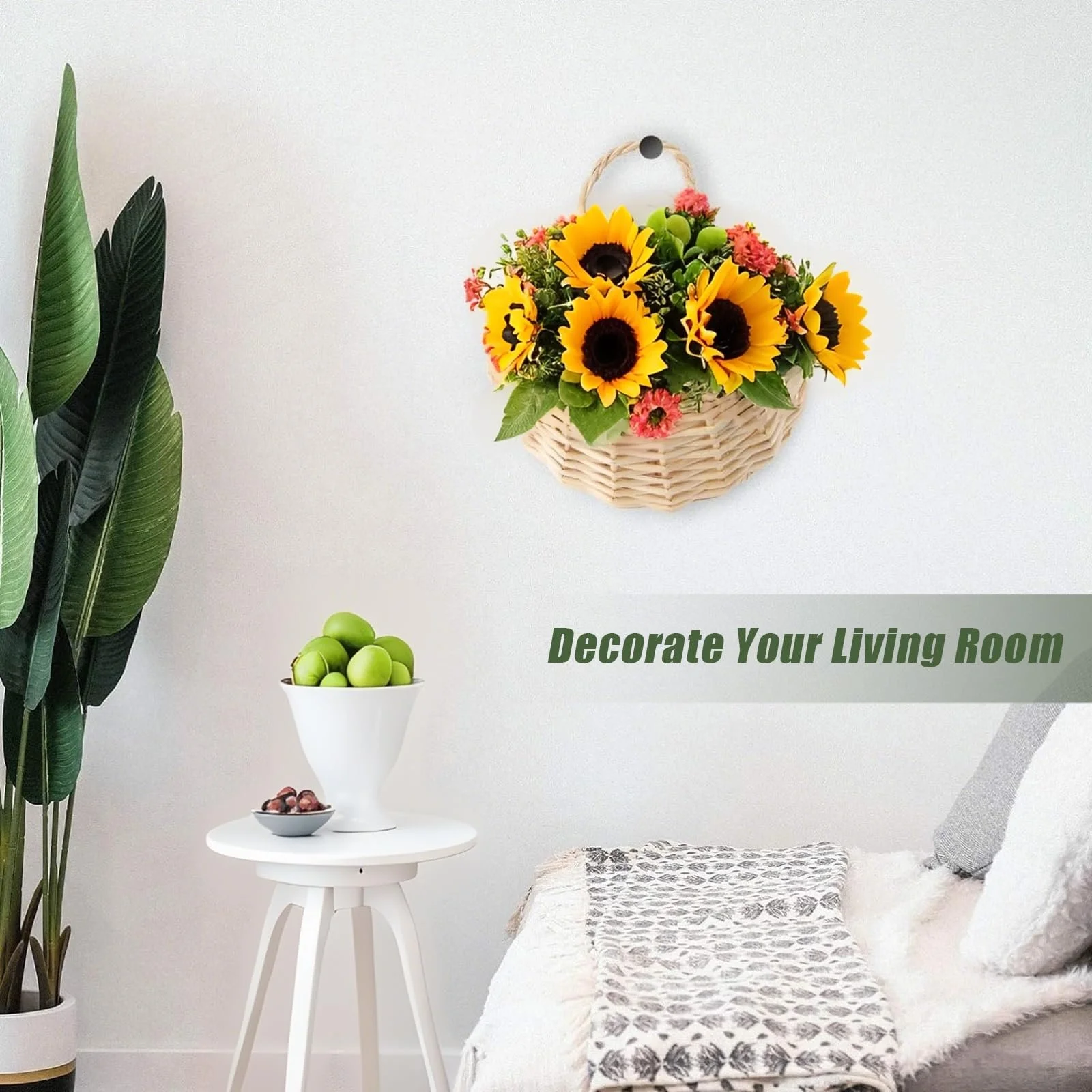 Кошик настінний плетений ручної роботи 21x16x7 см вербовий, фото №5 Кошик настінний плетений ручної роботи 21x16x7 см вербовий, фото №5