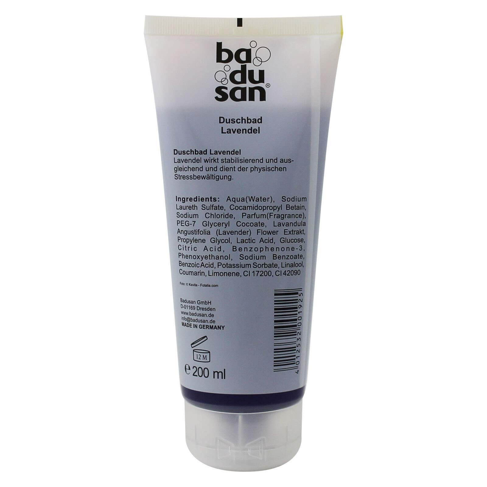 Гель для душу Badusan Lavender 3 x 200 мл упаковка з 3 тюбиків, фото №3