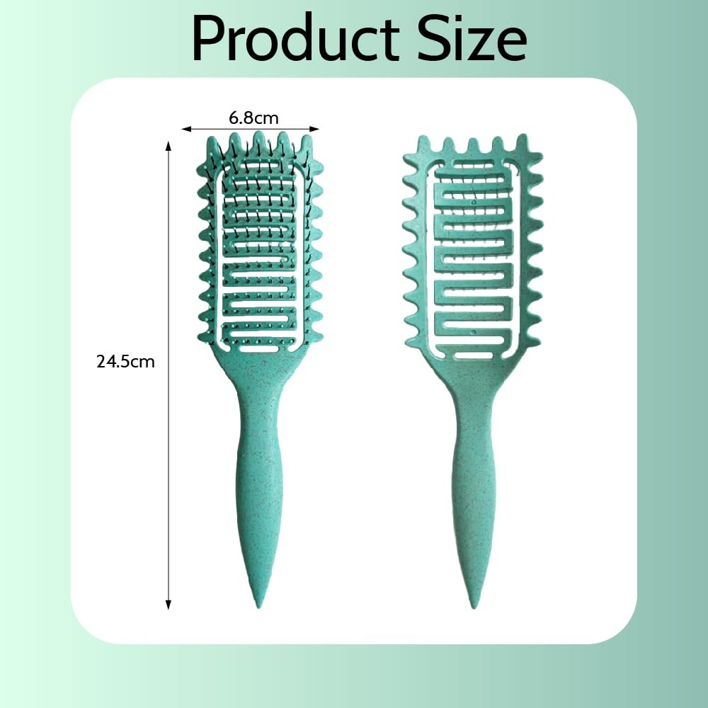 Щітка для укладання волосся з щетиною кабана Define Styling Brush Зелена, фото №2