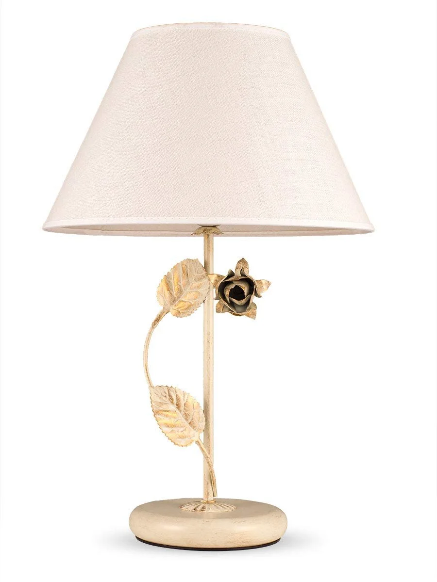 Настільна світлодіодна лампа Florentine 4037510 Квіткова Тканинний абажур Античний білий, фото №1