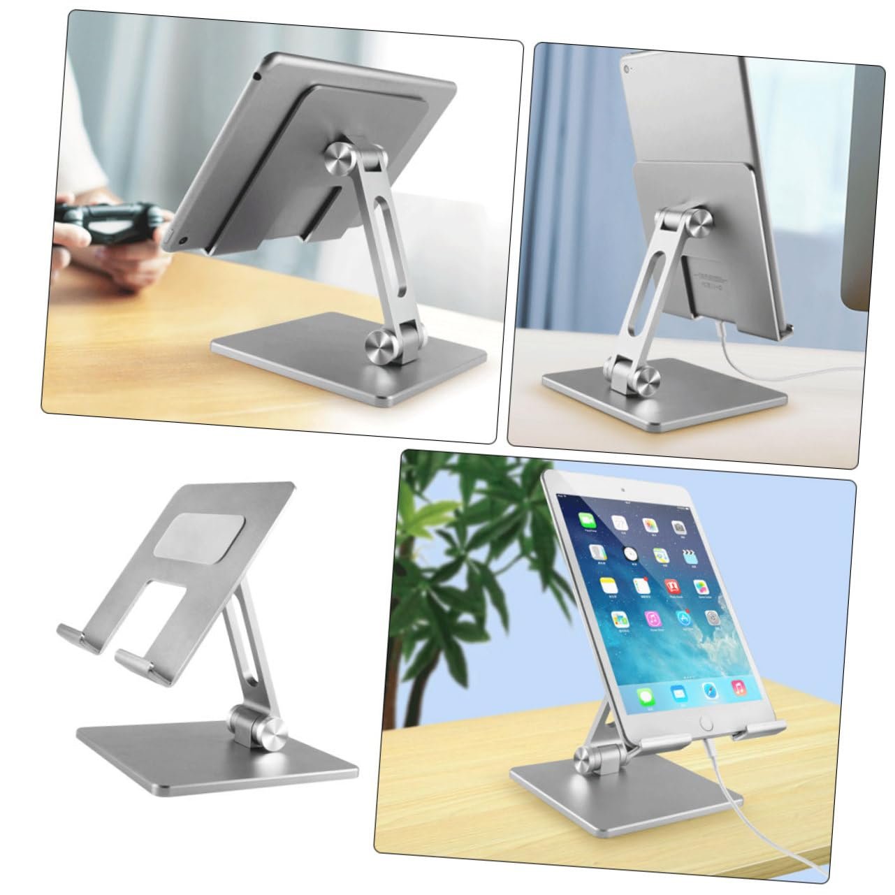 Підставка для ноутбука Sewroro складана з алюмінієвого сплаву, регульована, охолоджуюча, портативна, компактна для дому, офісу та подорожей, фото №8