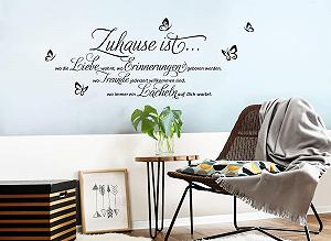 Наклейка на стіну Gran Dora W5456 Quote Home Is Loving Family Friends Чорний 70 x 27 см synthetic.ua - Фото 1