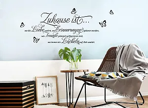 Наклейка на стіну Gran Dora W5456 Quote Home Is Loving Family Friends Чорний 70 x 27 см synthetic.ua - Фото 1