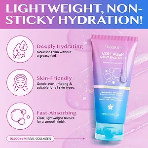 Нічна маска Collagen, Маска Collagen на ніч, Маска Collagen на ніч для пружності шкіри synthetic.ua - Фото 1